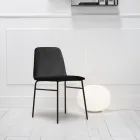 Feiner Stoffstuhl mit Metallgestell, hergestellt in Italien, 2 Stück – Molde Viadurini