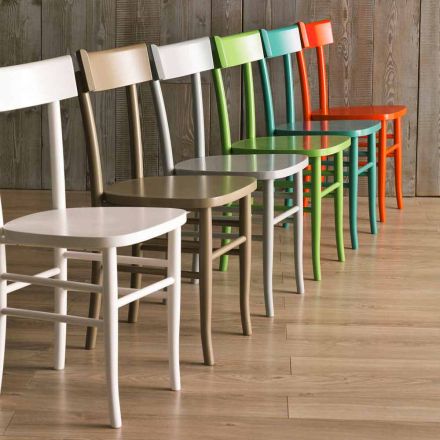 Stuhl mit Buchenholz modernes Design Stella, 4 Stück Viadurini