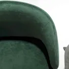 Stuhl aus Samt mit Sockel aus schwarz lackiertem Metall, 2 Stück - Havanna Viadurini