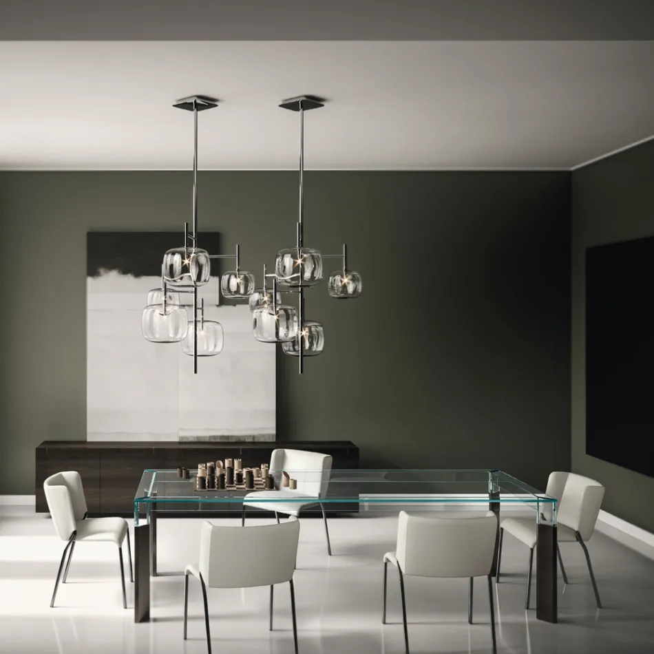 Esszimmerstuhl mit Sitz aus Leder Made in Italy - Giulia Viadurini