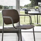 Esszimmerstuhl aus Holz und Metall Made in Italy 2 Stück - Saffia Viadurini