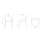 Esszimmerstuhl aus Holz und Metall Made in Italy 2 Stück - Saffia Viadurini