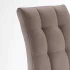 Esszimmerstuhl aus Kunstleder und verchromtem Metall 4-teilig - Molise Viadurini