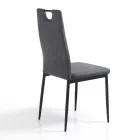 Esszimmerstuhl aus gealtertem Kunstleder 4 Teile - Cassandra Viadurini