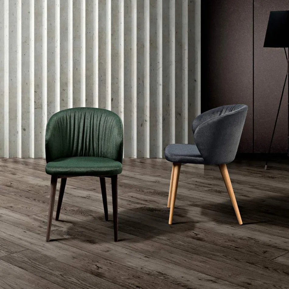 Esszimmerstuhl aus elegantem Stoff mit modernem Design – Reginaldo Viadurini