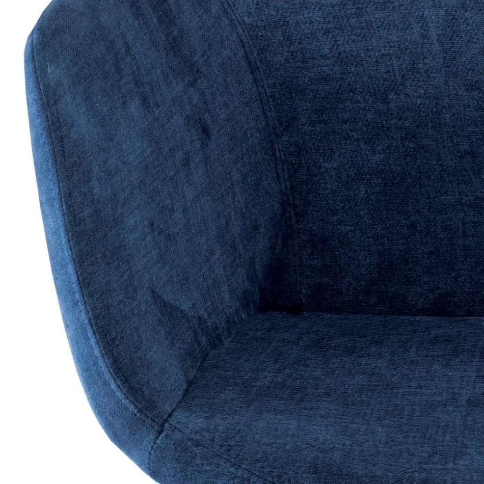 Esszimmerstuhl aus Stoff und Holz, hergestellt in Italien, 4 Stück – Bardella Viadurini