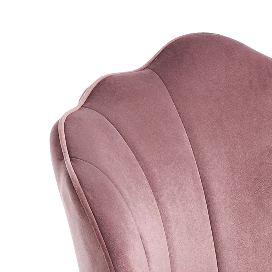 Esszimmerstuhl aus Stoff und Metall Gold Finish 4 Stück - Refined Viadurini