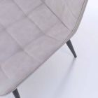 Esszimmerstuhl aus Metall mit gepolstertem und bezogenem Sitz, 4 Stück - Cronos Viadurini