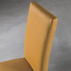 Wohnzimmerstuhl aus Holz und Kunstleder Sitzdesign Made in Italy - Agostina Viadurini