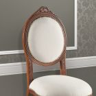 Stuhl im klassischen Stil aus gepolstertem Nussbaumholz Made in Italy - Elegant Viadurini