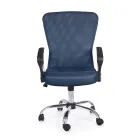 Bürostuhl mit Armlehnen aus Stahl und farbigem Polyester - Barberina Viadurini