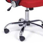 Bürostuhl mit Armlehnen aus Stahl und farbigem Polyester - Barberina Viadurini