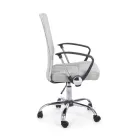 Bürostuhl mit Armlehnen aus Stahl und farbigem Polyester - Barberina Viadurini