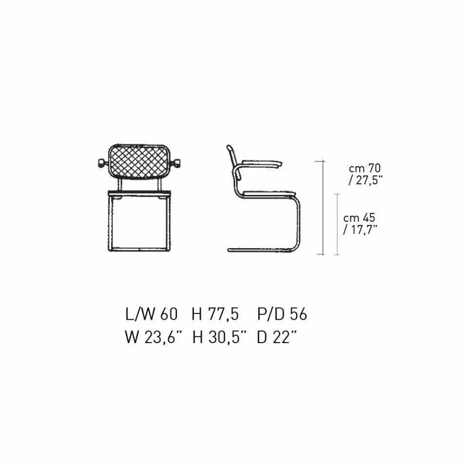 Bürostuhl aus Stroh mit Struktur aus Stahl und Holz Made in Italy - Baviera Viadurini