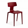 Stapelbare Stühle aus Polypropylen im Freien Hergestellt in Italien, 4 Stück - Claribel