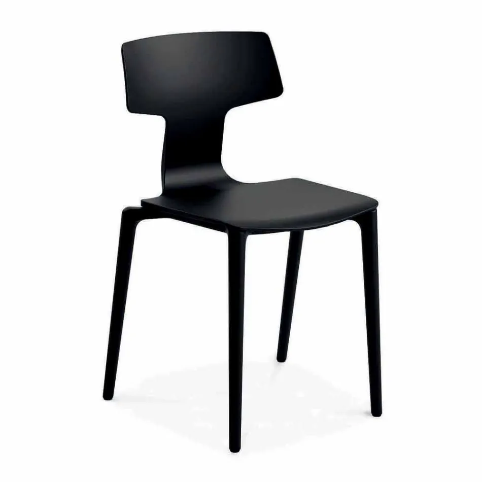 Stapelbare Stühle aus Polypropylen im Freien Hergestellt in Italien, 4 Stück - Claribel Viadurini