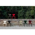 Stapelbare Stühle aus Polypropylen im Freien Hergestellt in Italien, 4 Stück - Claribel Viadurini