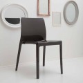 Moderne glänzende und farbige Design Esszimmerstühle 4 Stück - Havanna
