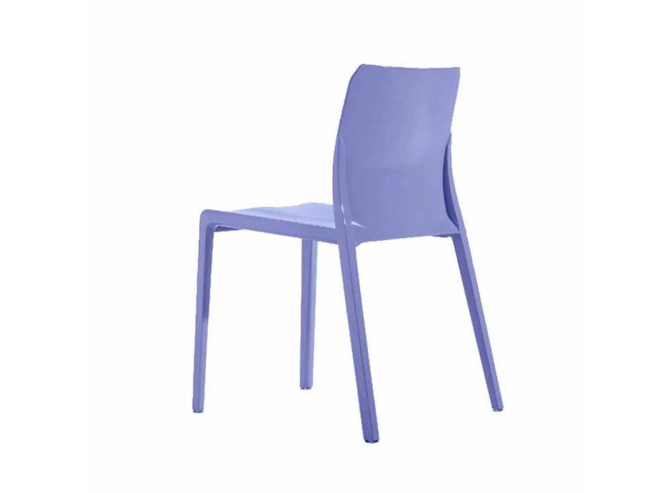 Moderne glänzende und farbige Design Esszimmerstühle 4 Stück - Havanna Viadurini