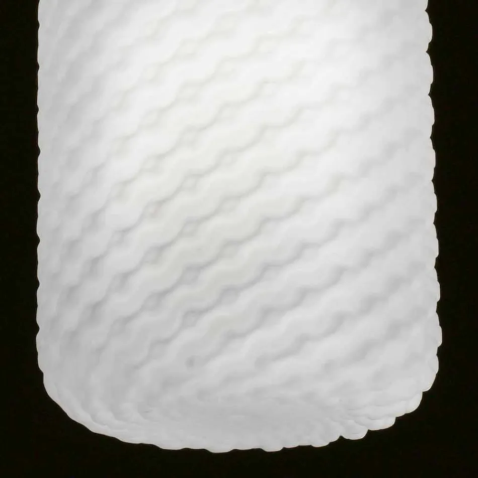 Selene Domino mundgeblasene Glas Pendelleuchte Ø21 H 27/140 cm Viadurini