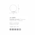 Selene Domino weiß geblasenem Glas Tischlampe Ø27 H 30cm Viadurini