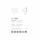 Selene Ionica Applikation 32x10 H16cm in Stahl und Glas made in Italy Viadurini