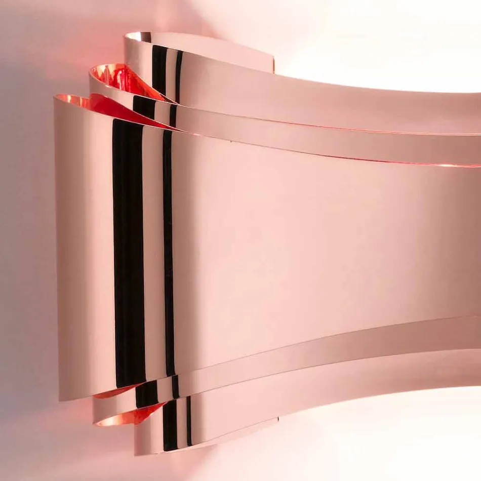 Selene Ionica Wandleuchte aus Italien, 30x10 H16cm, Glas und Stahl Viadurini