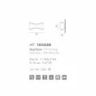 Selene Ionica Wandleuchte aus Italien, 30x10 H16cm, Glas und Stahl Viadurini