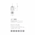 Selene Kluvì mundgeblasene Glas Pendelleuchte Ø19 H 27 / 150cm Viadurini