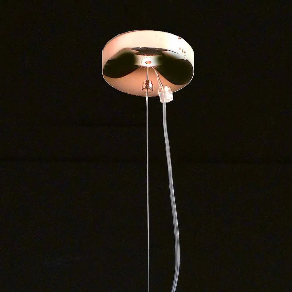 Selene Kluvì mundgeblasene Glas Pendelleuchte Ø54 H 70 / 200cm Viadurini