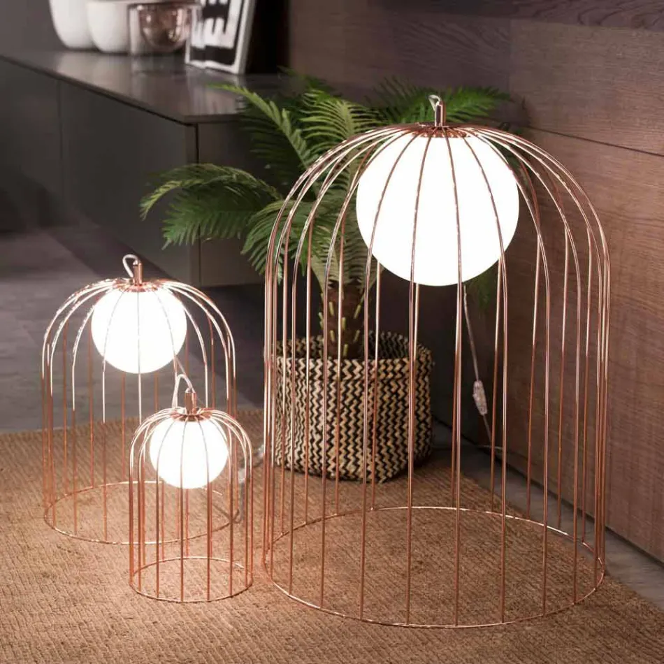 Selene Kluvì geblasene Glas- und Metalllampe Ø19 H 27cm Viadurini