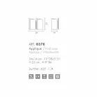 Selene Papiro mattierte Kristallapplikation 34x14 H25cm hergestellt in Italien Viadurini