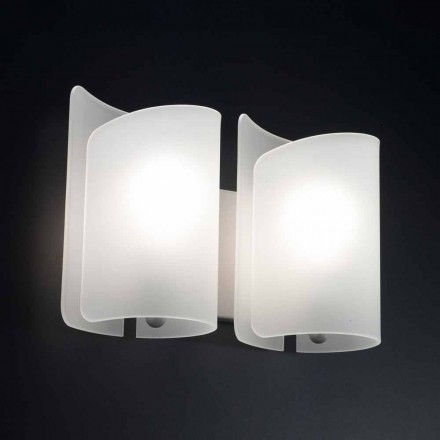 Selene Papiro mattierte Kristallapplikation 34x14 H25cm hergestellt in Italien Viadurini