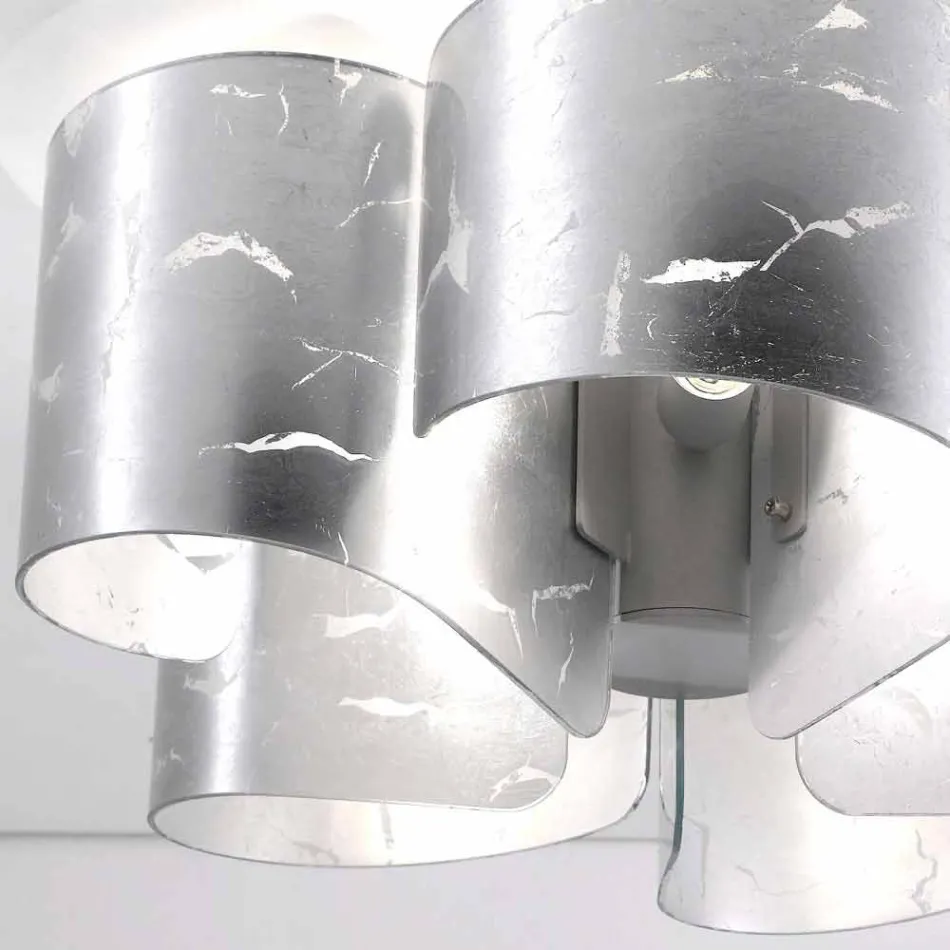 Selene Papiro Deckenleuchte in modernem Kristall Ø65 H28cm, made in Italy Viadurini