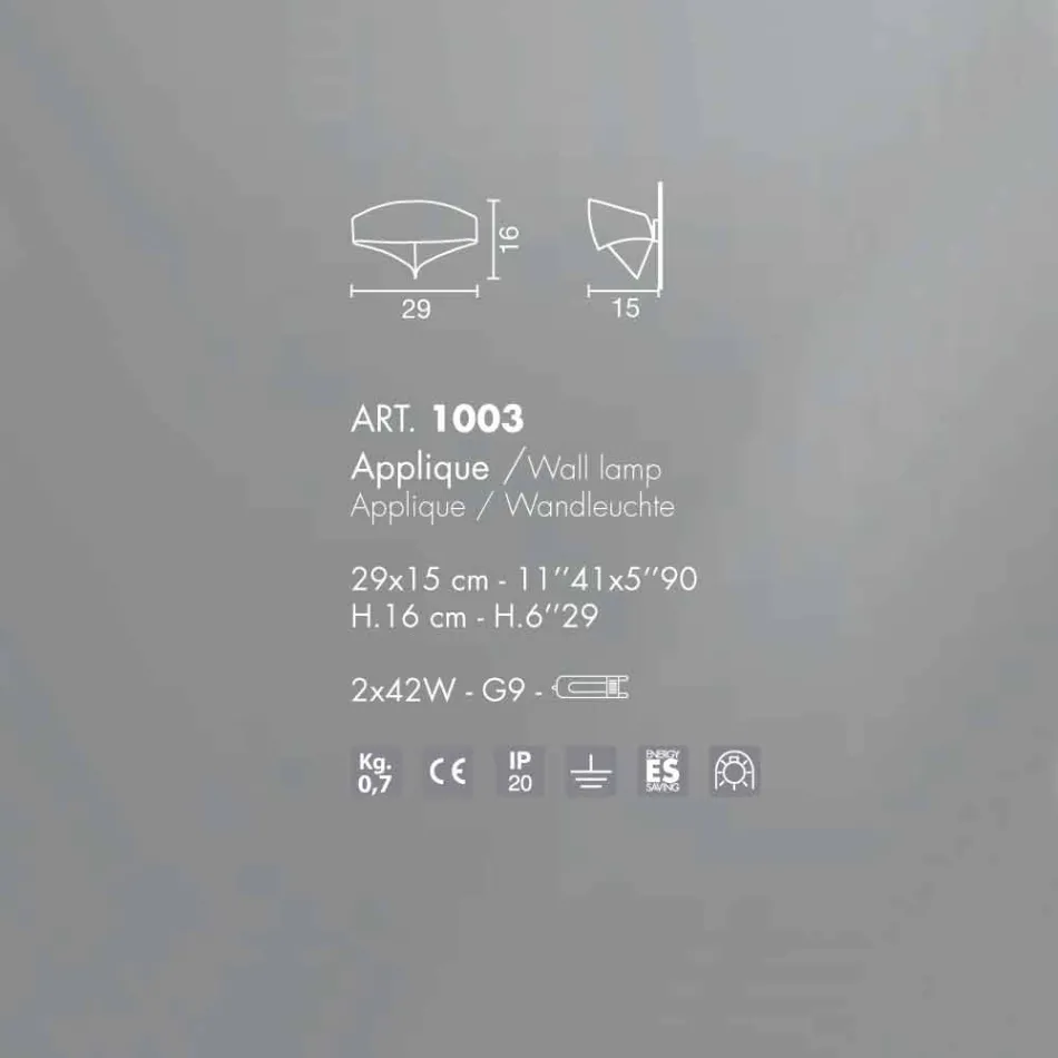 Selene Scudo Applikation aus lackiertem Stahl mit einem modernen Design Viadurini