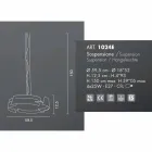 Selene Vultur Hängeleuchte Ø59,5 H 12,5 / 150 cm Made in Italy Viadurini