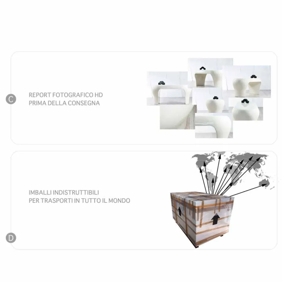 Stand-Design moderne Wand-Code Made in Italy Viadurini