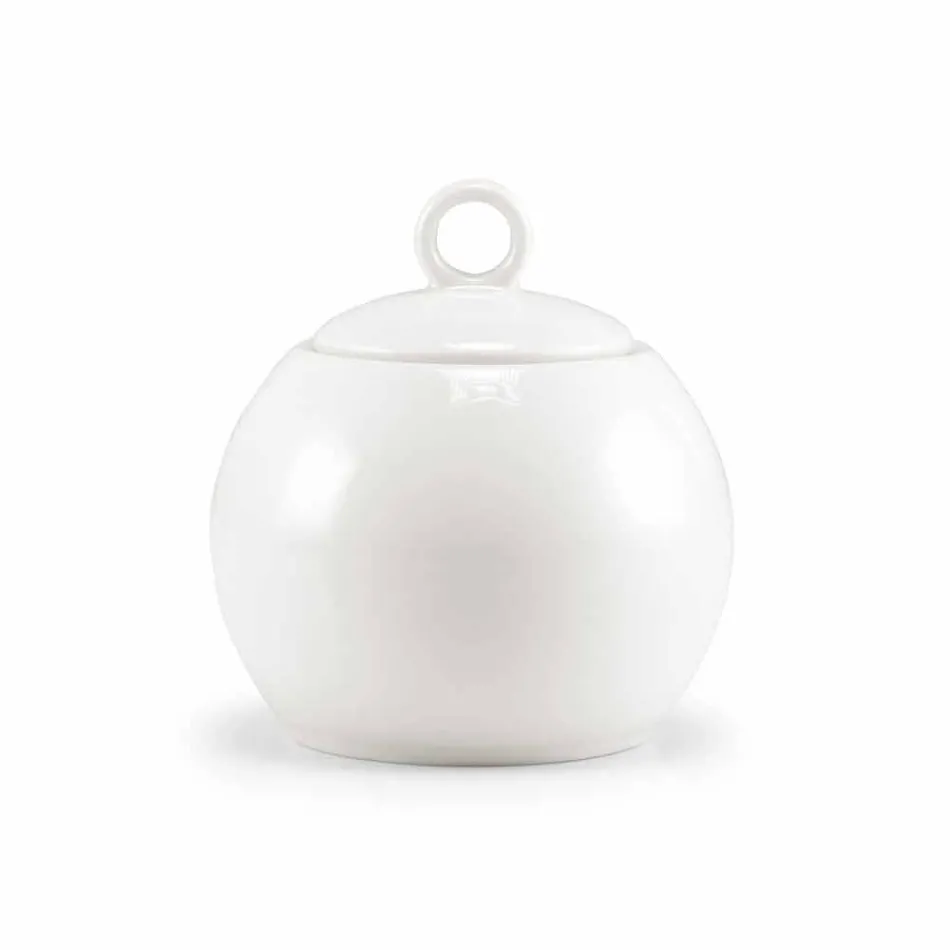 Set mit 18 Teetassen mit Zuckerdose und Porzellantablett - Luzern Viadurini