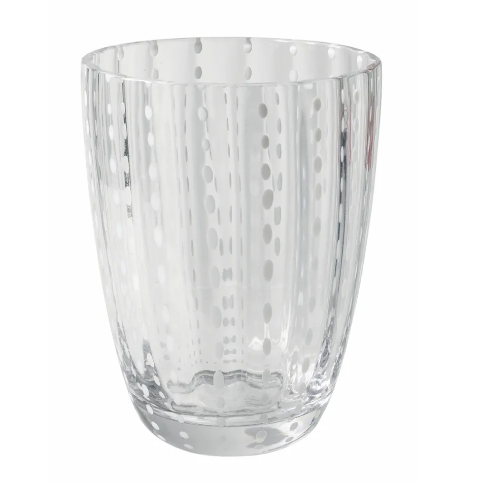 Farbiges Glas Wassergläser Service mit Polka Dots 12 Stück - Botswana Viadurini