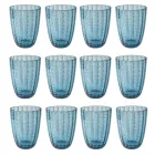 Farbiges Glas Wassergläser Service mit Polka Dots 12 Stück - Botswana Viadurini