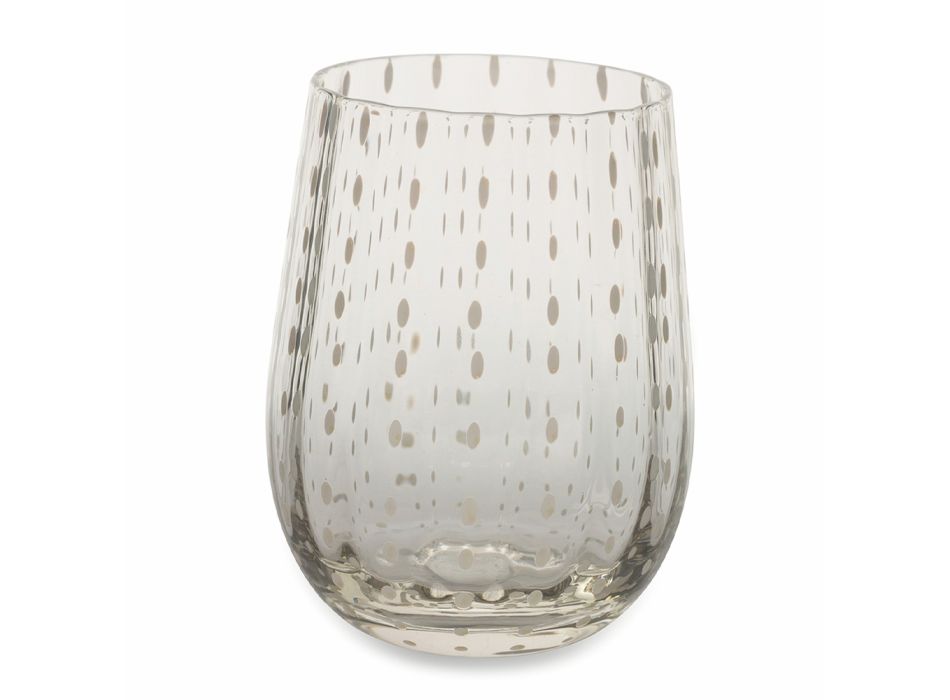 Glas Wassergläser Service Verschiedene Farben Weiß Dekorationen 12 Stück - Persien Viadurini