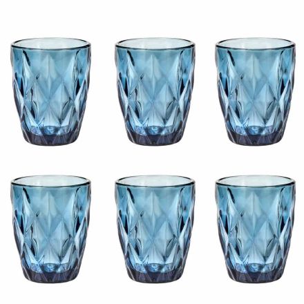 Farbiges Glas Wassergläser Set 6 Stück Modernes Design - Timon Viadurini