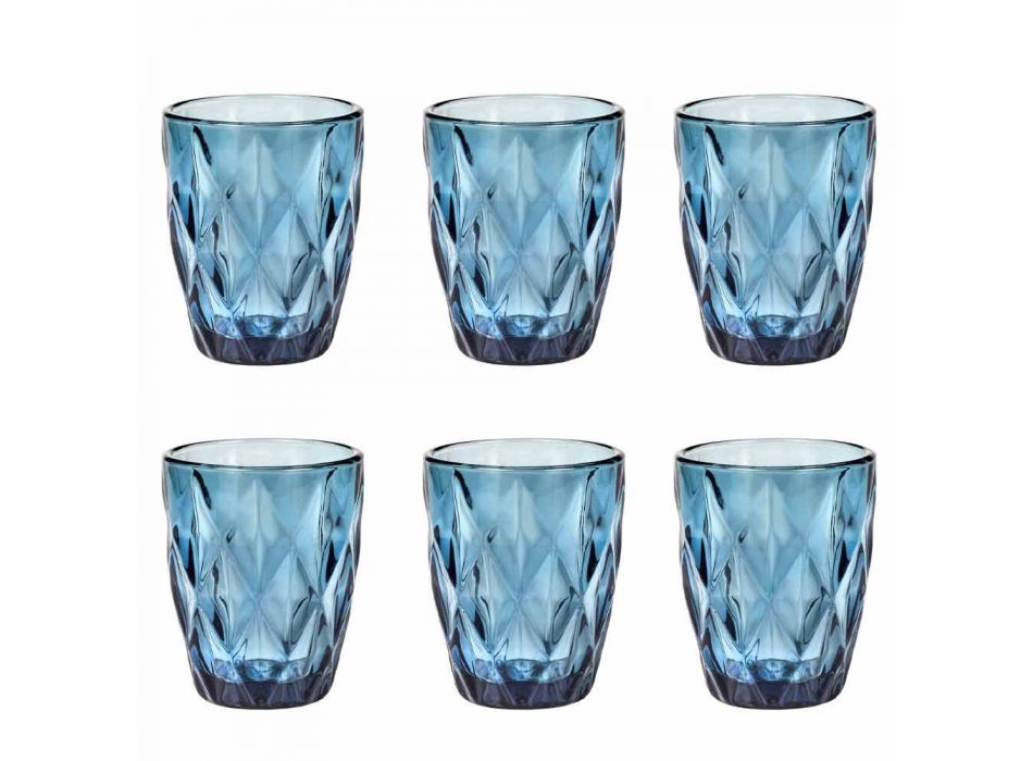 Farbiges Glas Wassergläser Set 6 Stück Modernes Design - Timon Viadurini