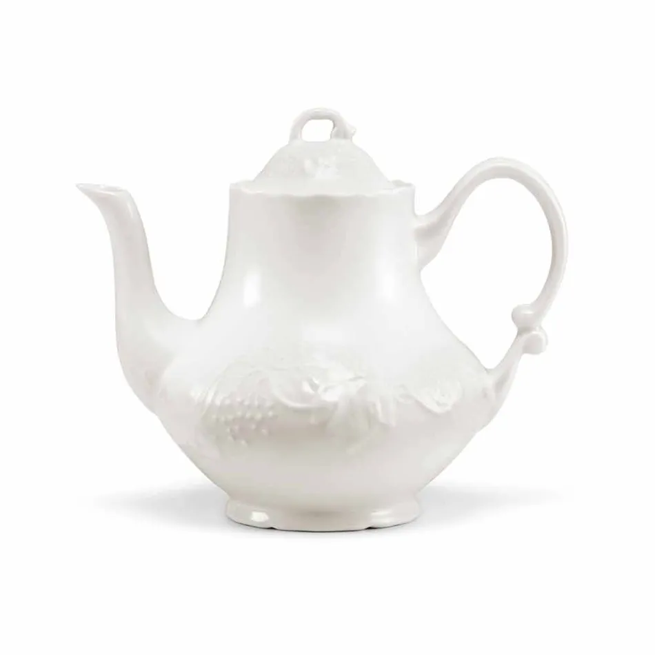 Kompletter Frühstücksservice 22 Stück aus weißem Porzellan - Gimignano Viadurini