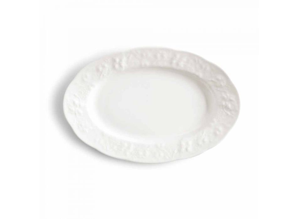 Kompletter Frühstücksservice 22 Stück aus weißem Porzellan - Gimignano Viadurini