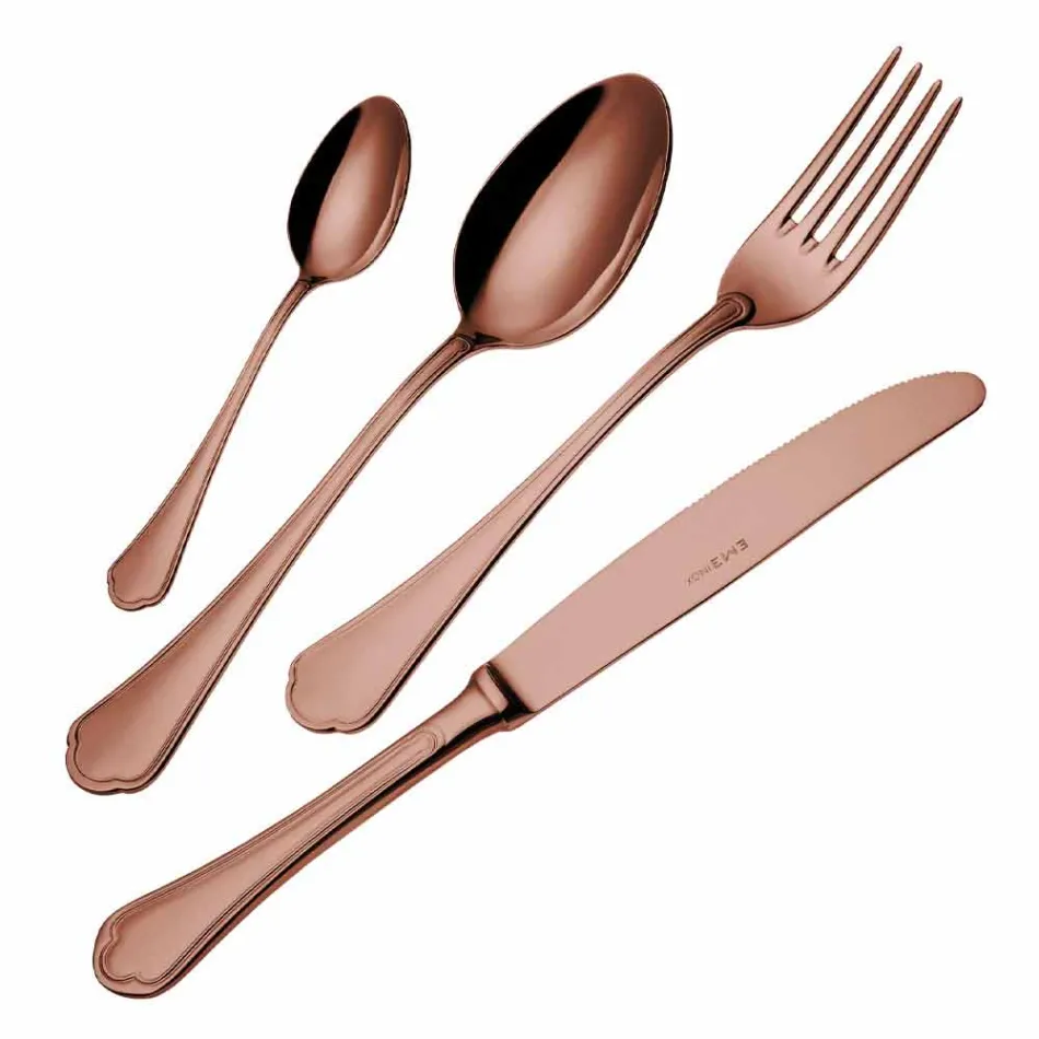 Komplettes Set Luxus Design Edelstahl Besteck 24 Stück - Boss Viadurini