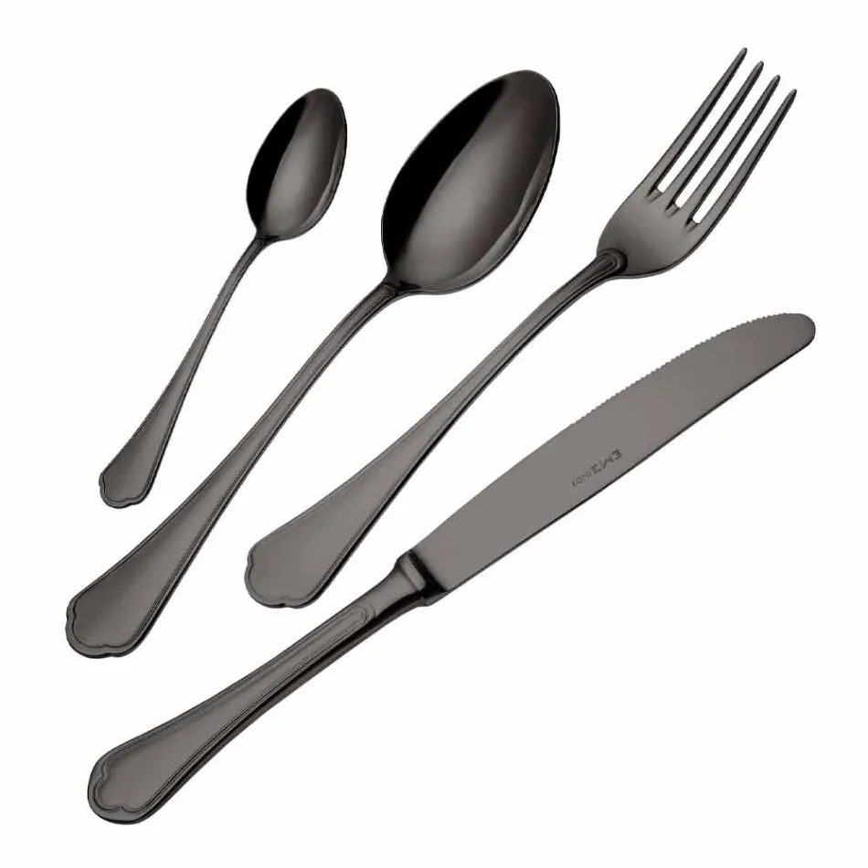 Komplettes Set Luxus Design Edelstahl Besteck 24 Stück - Boss Viadurini