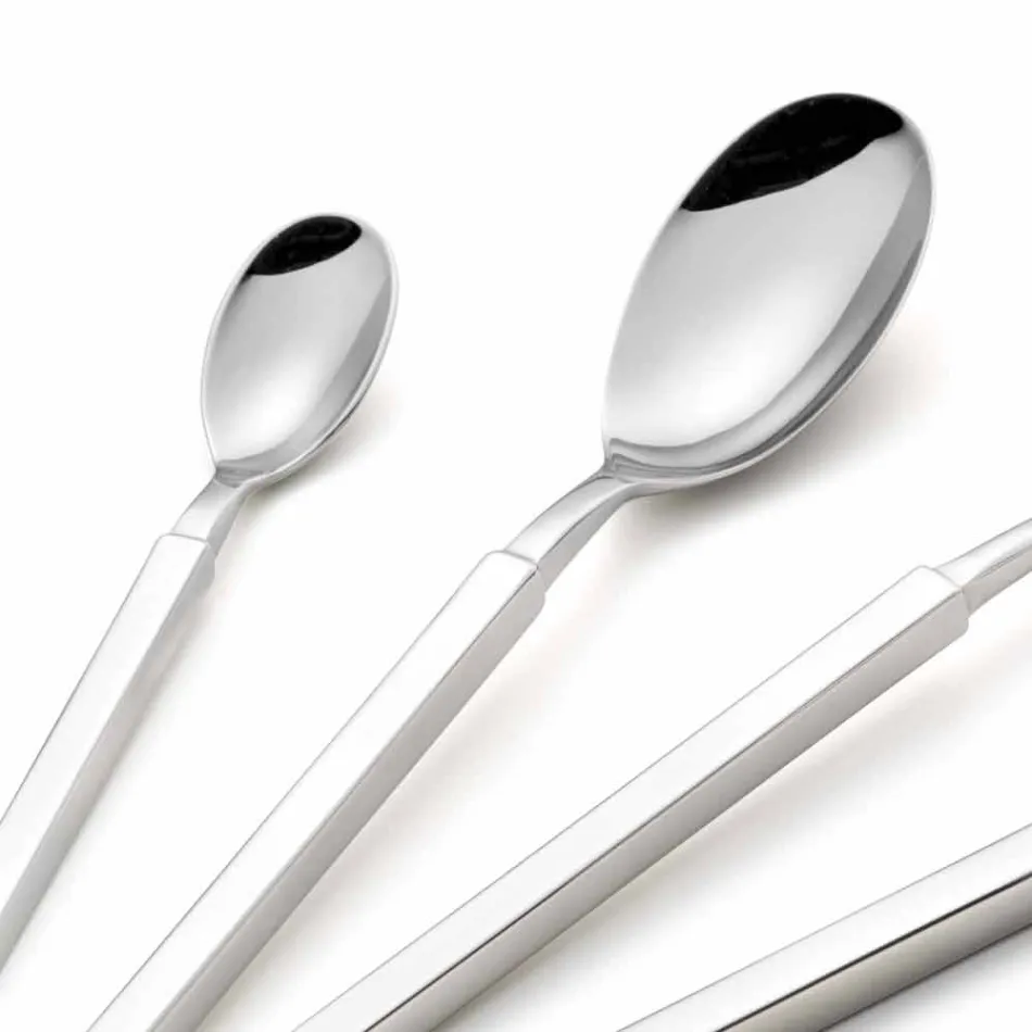 Komplettes Stahlbesteck-Set 24-teiliges Design Made in Italy - Tricky Viadurini