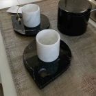 Kaffeeservice aus Carrara-Marmor und modernem Marquinia Made in Italy - Gardasee Viadurini