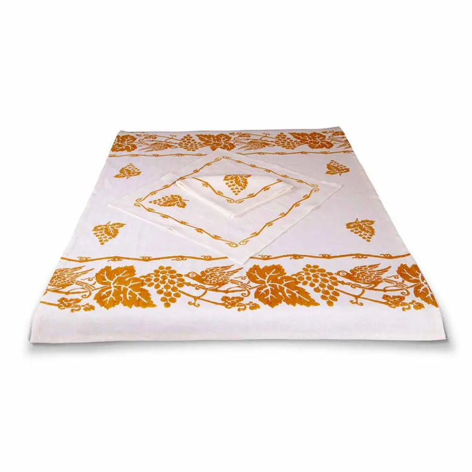 Leinen Frühstücksservice mit handgefertigten Einzelstücken - Marken Viadurini